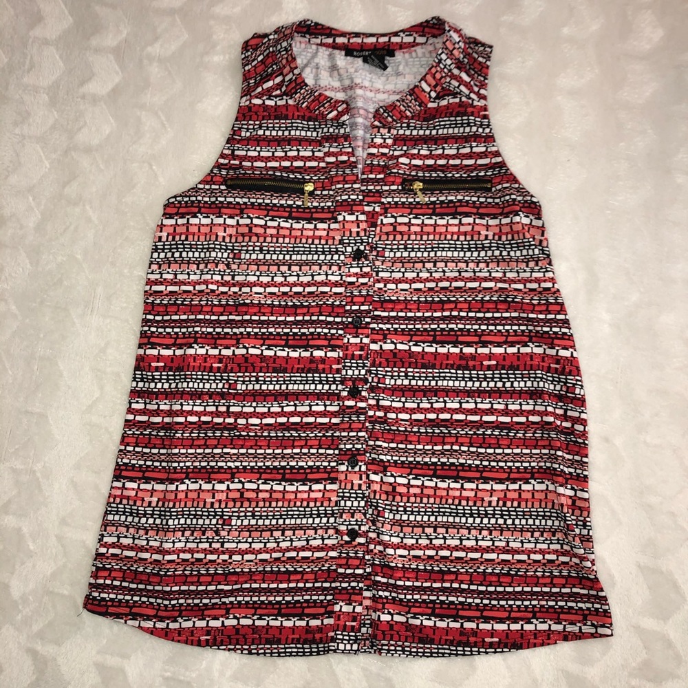 Button Down Sleeveless Top